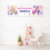 Banderoles Retro Roller Skating Party Pour Filles (En situation)