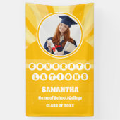 Banderoles Retro Sunshine 2025 Graduation Photo (Vertical)