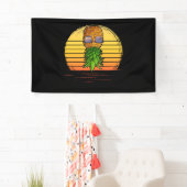 Banderoles Retro Swinger Upside Down Pineapple Sunset Horizon (En situation)