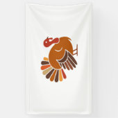 Banderoles Retro Thanksgiving Turquie - Automne Harvest Desig (Vertical)