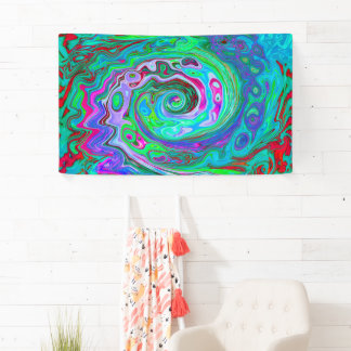 Banderoles Retro Vert, Rouge et Magenta Abstrait Super
