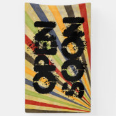 Banderoles Rétros rayons grunges drôles + vos idées (Vertical)