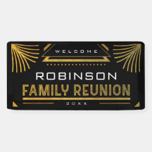 Retrouvailles familiales Gold Art déco