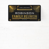 Banderoles Retrouvailles familiales Gold Art déco (Insitu)