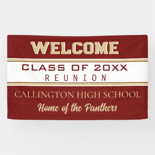 Banderoles Reunion! CUSTOMIZED Class Reunion banner (Horizontal)