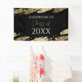 Banderoles Réunion de classe Noir et Or (En situation)