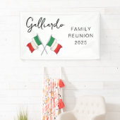 Banderoles Réunion de famille au drapeau italien  (En situation)