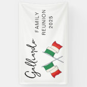 Banderoles Réunion de famille au drapeau italien  (Vertical)