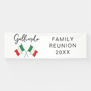 Banderoles Réunion de famille au drapeau italien