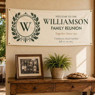 Banderoles Réunion de famille élégante de bienvenue personnal