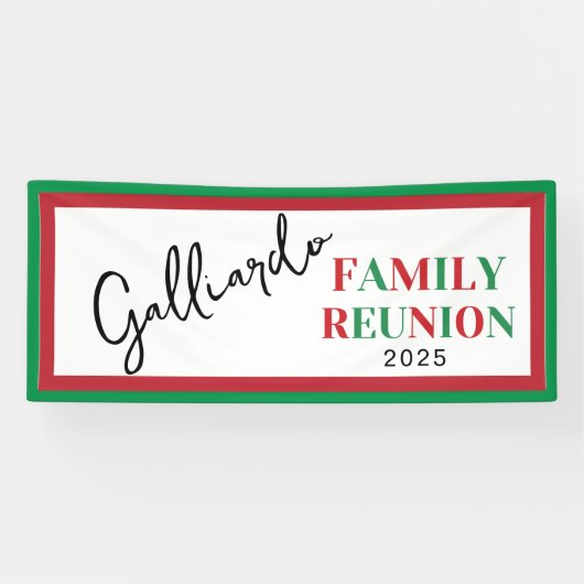 Banderoles Réunion de famille Italian Colors (Horizontal)