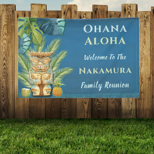 Banderoles Réunion de famille Luau Aloha hawaïen personnalisé