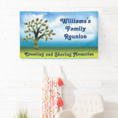 Banderoles Réunion de l'arbre familial (En situation)