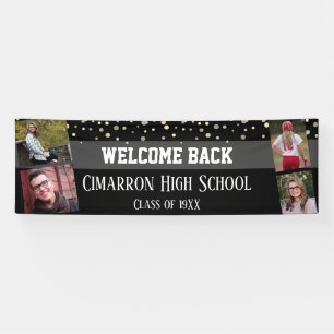 Banderoles Réunion du lycée Photo Grey Confetti Party