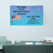 Banderoles Réunion familiale Juillet 4 thème fête (Salon professionnel)