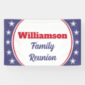 Banderoles Reunion familiale moderne rouge blanc (Horizontal)