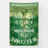 BANDEROLES RÉUNION FAMILIALE VERTICALE DE L'ARBRE DE CHÊNE RU (Verticale)