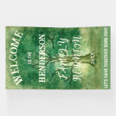 BANDEROLES RÉUNION FAMILIALE VERTICALE DE L'ARBRE DE CHÊNE RU (Horizontal)