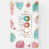 Banderoles Révélation de genre de crème glacée Qu'est-ce que  (Vertical)