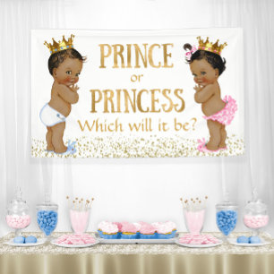 Banderoles Révélation du sexe du bébé Prince Princesse Ethniq