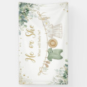 Banderoles Révélation du sexe Garçon ou Fille Pieds Boho Sage (Vertical)