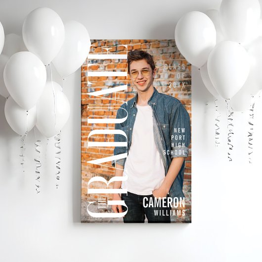Banderoles Revue moderne tendance Couverture photo Graduation