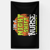 Banderoles Rien N'A Peur Drôle Halloween Night Shift Infirmiè (Vertical)