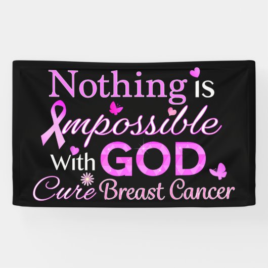 Banderoles Rien n'est impossible avec Dieu (Horizontal)