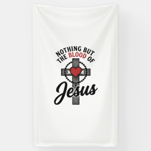 Banderoles Rien que le Sang de Jésus Chemise Croix Vintage