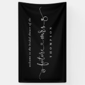 Banderoles Ring Heart Future Mme Black White Fête des mariées (Vertical)