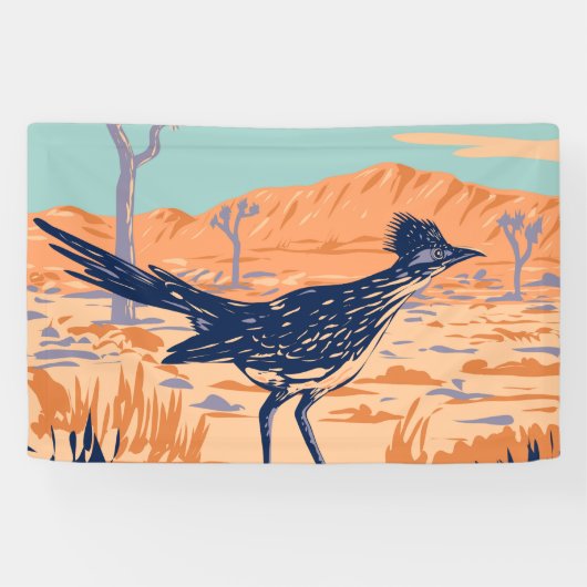 Banderoles Roadrunner Chaparral Bird (Horizontal)