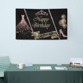 Banderoles Robe De Diamants, talons Hauts, Ballons Tiara, (Salon professionnel)