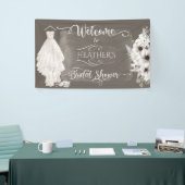 Banderoles Robe Mariage Boho Décontractée Aquarelle Fête des  (Salon professionnel)