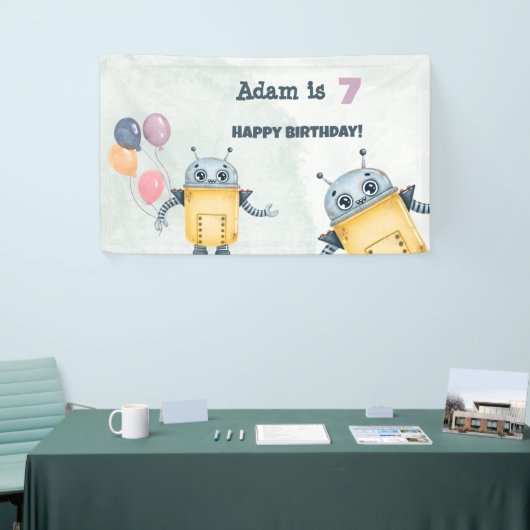 Banderoles Robot Anniversaire (Salon professionnel)