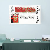 Banderoles Rock n'Roll Jukebox fête d'anniversaire (Salon professionnel)