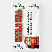 Banderoles Rock n'Roll Jukebox fête d'anniversaire (Vertical)