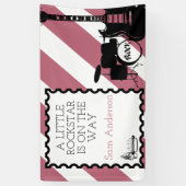 Banderoles Rock Star Drum Set Rock-A-Bye Baby shower (Vertical)