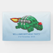 Banderoles Rocket Turtle Birthday (Horizontal)