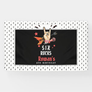 Banderoles Rockstar Punk Cool Anniversaire Tout Âge