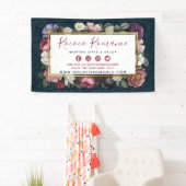 Banderoles Rococo Damask & Elegant Floral Publicité Display (En situation)