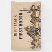 Banderoles Rodeo Western Cowboy 1ère fête d'anniversaire (Vertical)