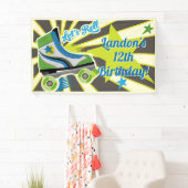 Banderoles Roller Skate Retro Derby Party  (En situation)