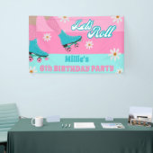 Banderoles Roller skate Retro Rainbow fête d'anniversaire (Salon professionnel)