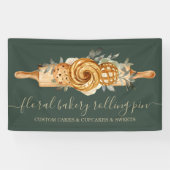Banderoles Rolling Pin Boulangerie Cookies Pain sauge or vert (Horizontal)