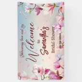 Banderoles Romance Épanoui - Bienvenue à la Fête de Mariée (Vertical)