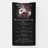Banderoles Romantique Corbeau gothique Mariage Boissons Bar M (Verticale)