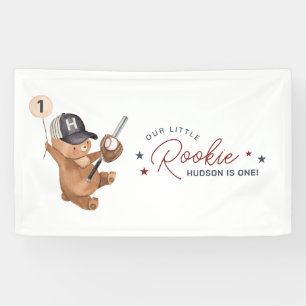 Banderoles Rookie 1er Ours d'anniversaire