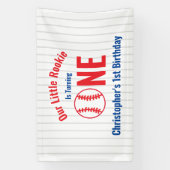 Banderoles Rookie Baseball 1er anniversaire (Verticale)