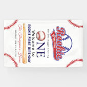 Banderoles Rookie de l'année 1er anniversaire baseball (Horizontal)