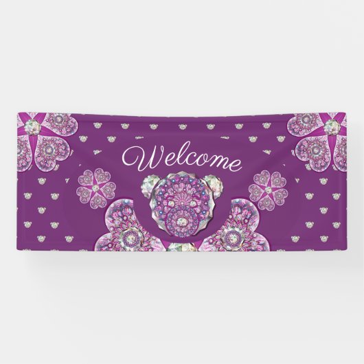 Banderoles Rosace bleu ou rouge pour bébé&enfant (Horizontal)